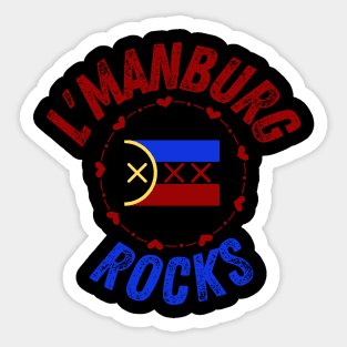 Lamnburg Rocks Distressed Sticker